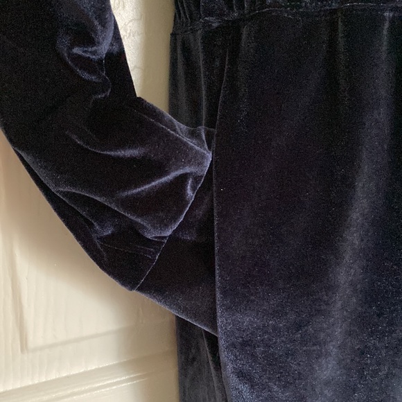 Fabletics Velour Zip-up Wide Leg Onesie Jumpsuit Blue Medium - Picture 12 of 16